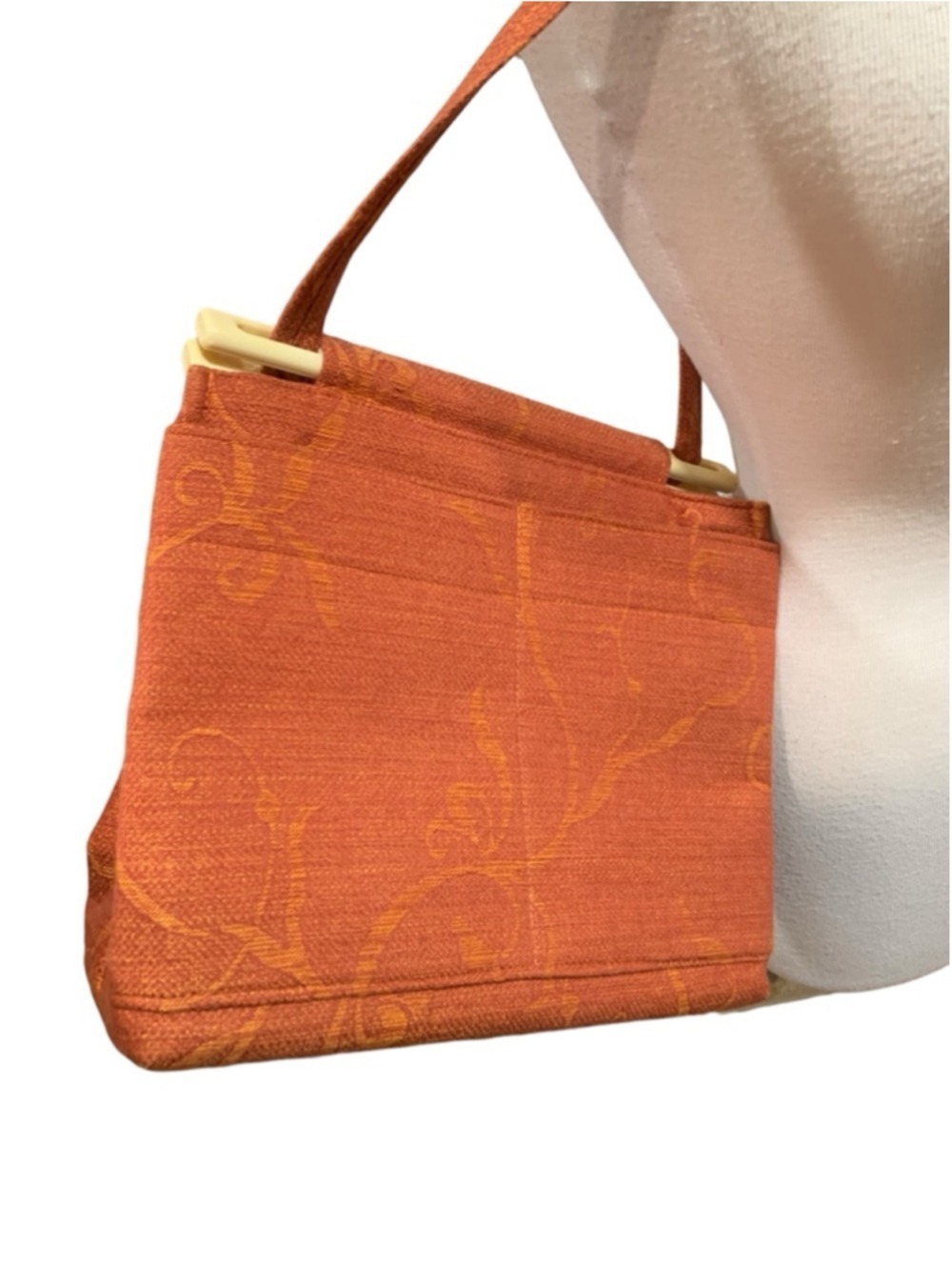Women's Toby Weston Orange Floral Shoulder/crossbody Bag One Size - Picture 3 of 6